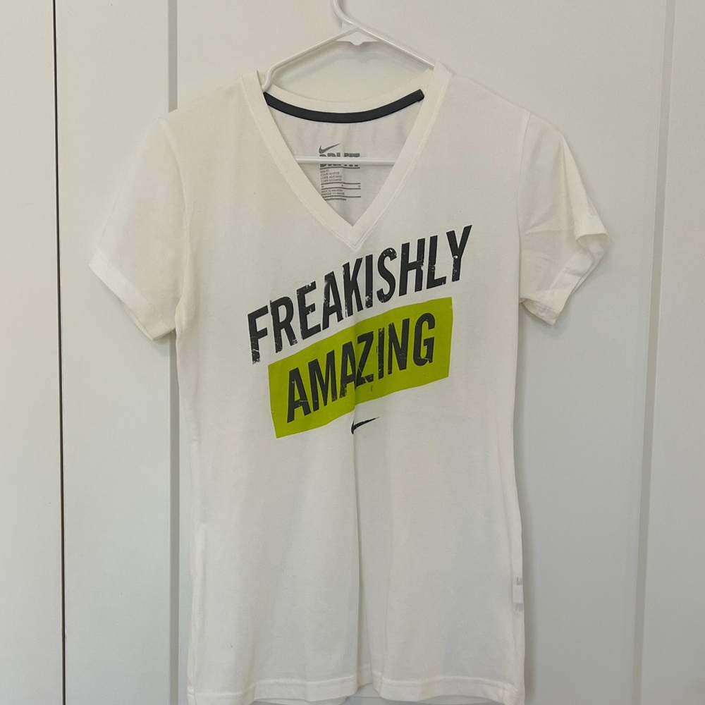 Nike White Tee with Bold Graphic